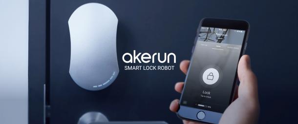 アプリからカギの開閉を可能にする「スマートロック」、Akerun(アケルン)