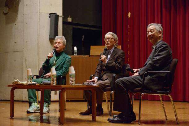 鎌田東二さん(左)、五木寛之さん(真ん中)、島薗進さん(右)