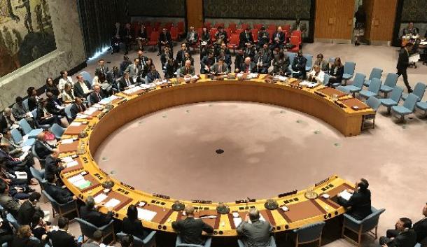北朝鮮の核実験を受けて開催された国連安全保障理事会の緊急会合=9月4日、米ニューヨークの国連本部