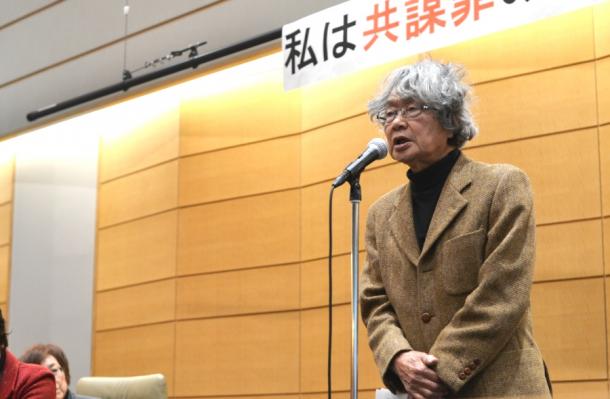 名:
集会で発言する鎌田慧さん(右)=東京都千代田区の衆院第一議員会館201702