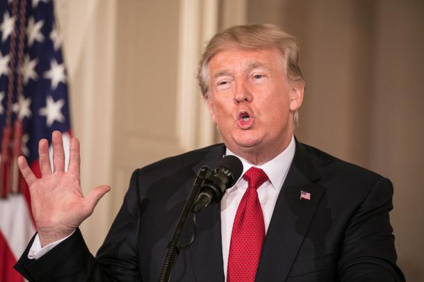トランプ米大統領=10月12日、ワシントン、ランハム裕子撮影