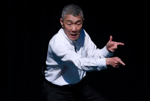 松元ヒロ=28日、東京都新宿区の紀伊国屋ホール、小暮誠撮影 2016