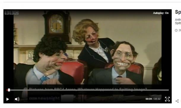 「スピッティング・イメージ」放送から2014年で30年(BBCのウェブサイトより)