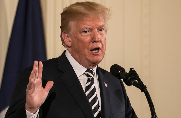 トランプ米大統領=4月24日、ホワイトハウス