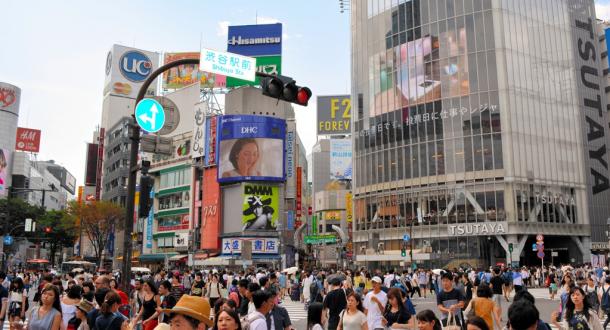 渋谷駅前のスクランブル交差点