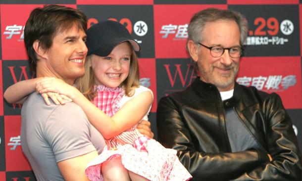 トム・クルーズ、ダコタ・ファニングとスティーブン・スピルバーグ監督